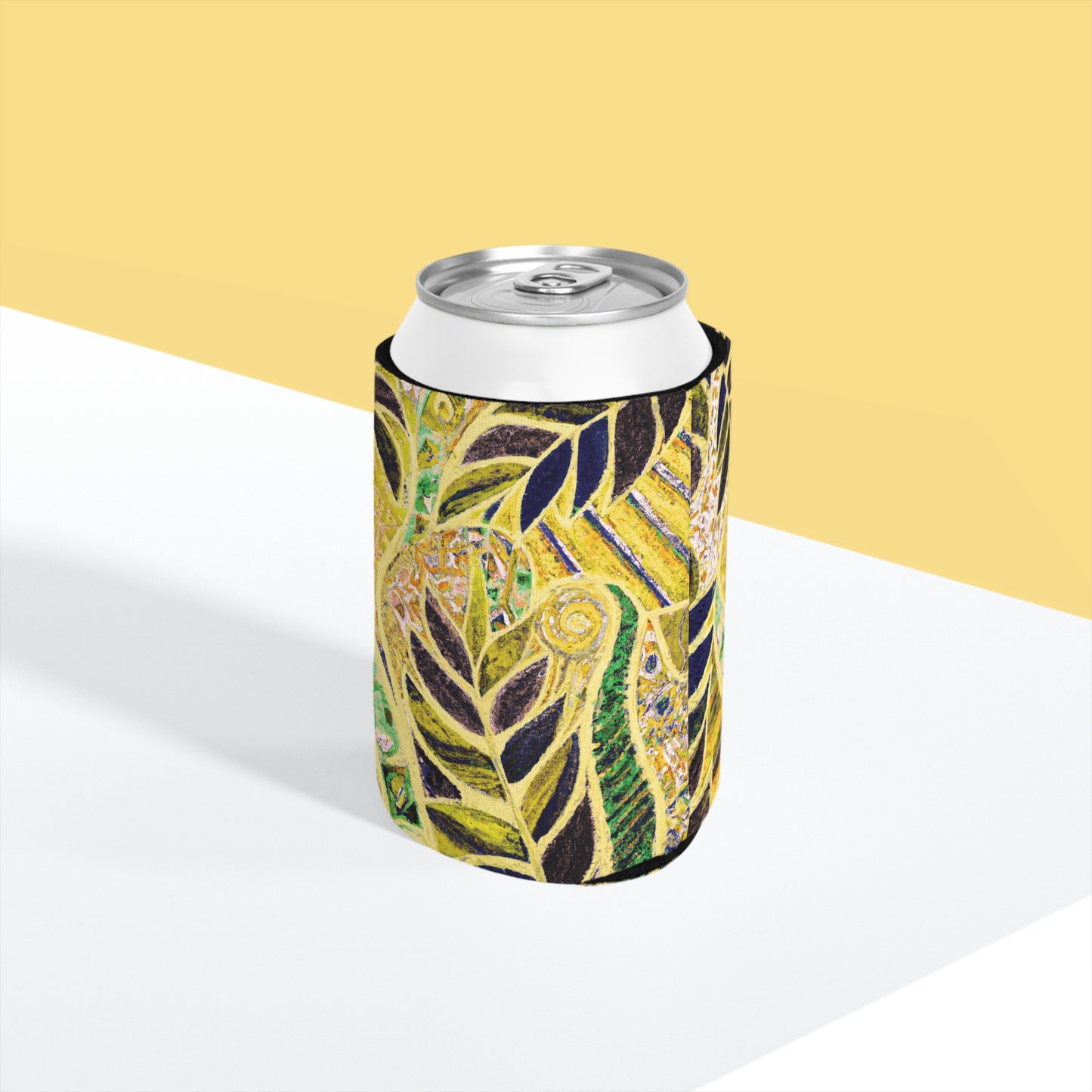 Amazon Whimsy/Yellow Can Cooler Sleeve - Perfect for Outdoor Picnics