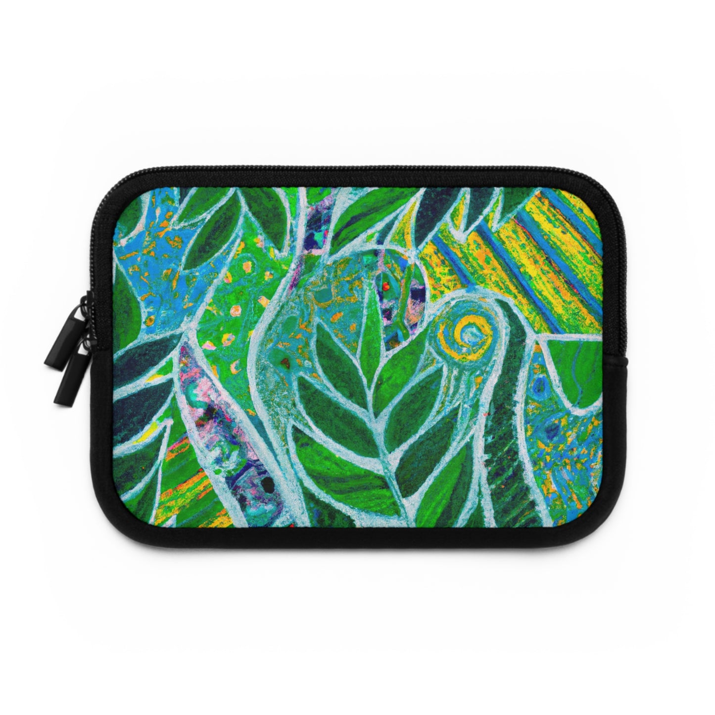 Tropical Laptop Sleeve, 5 Sizes - Perfect for Beach Lovers & Students / Amazon Whimsy, Green