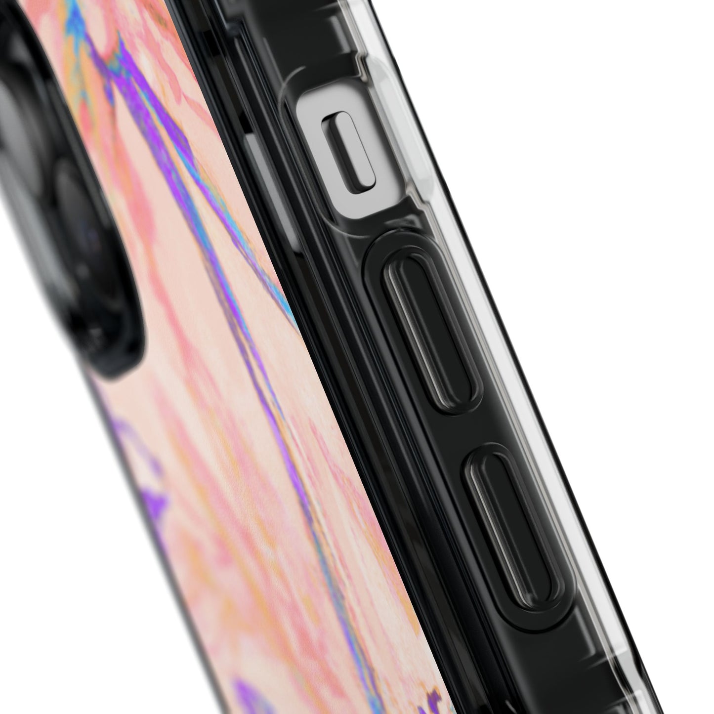 Tropical Doodles/Peach Magnetic Clear Phone Case, Many Models