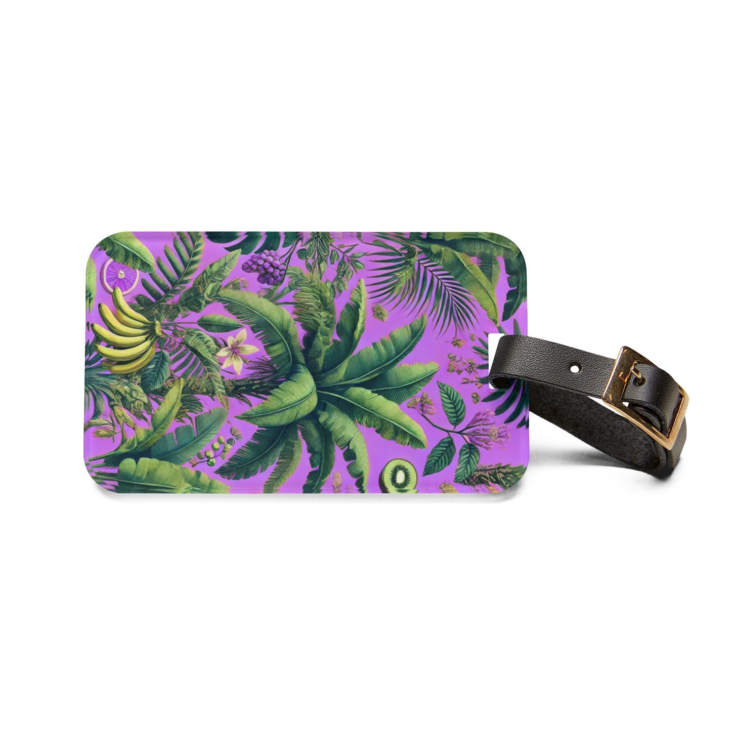 Luggage Tag - Tropical Fruit, Deep Lilac