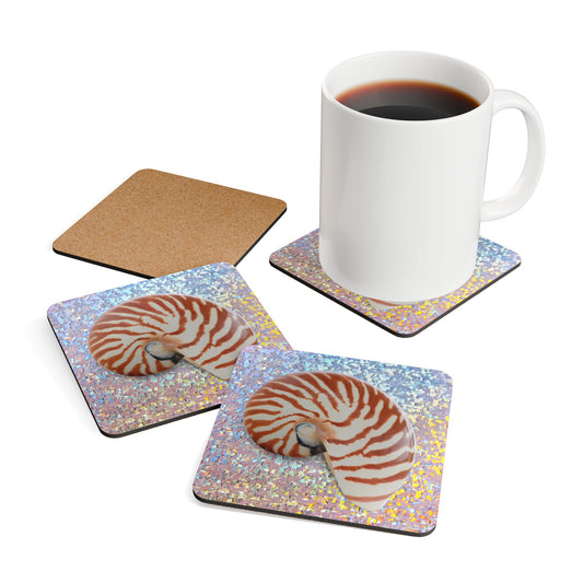 Coaster Set - Disco Tiger Stripe Nautilus