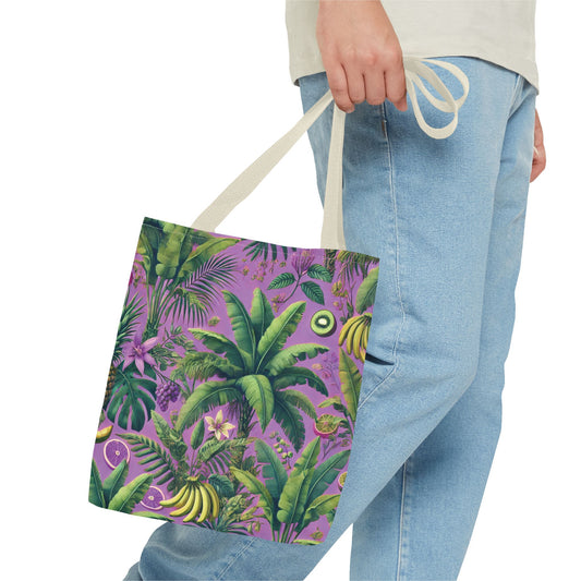 More Tropical Fruit/Deep Lilac Tote Bag - 3 Sizes