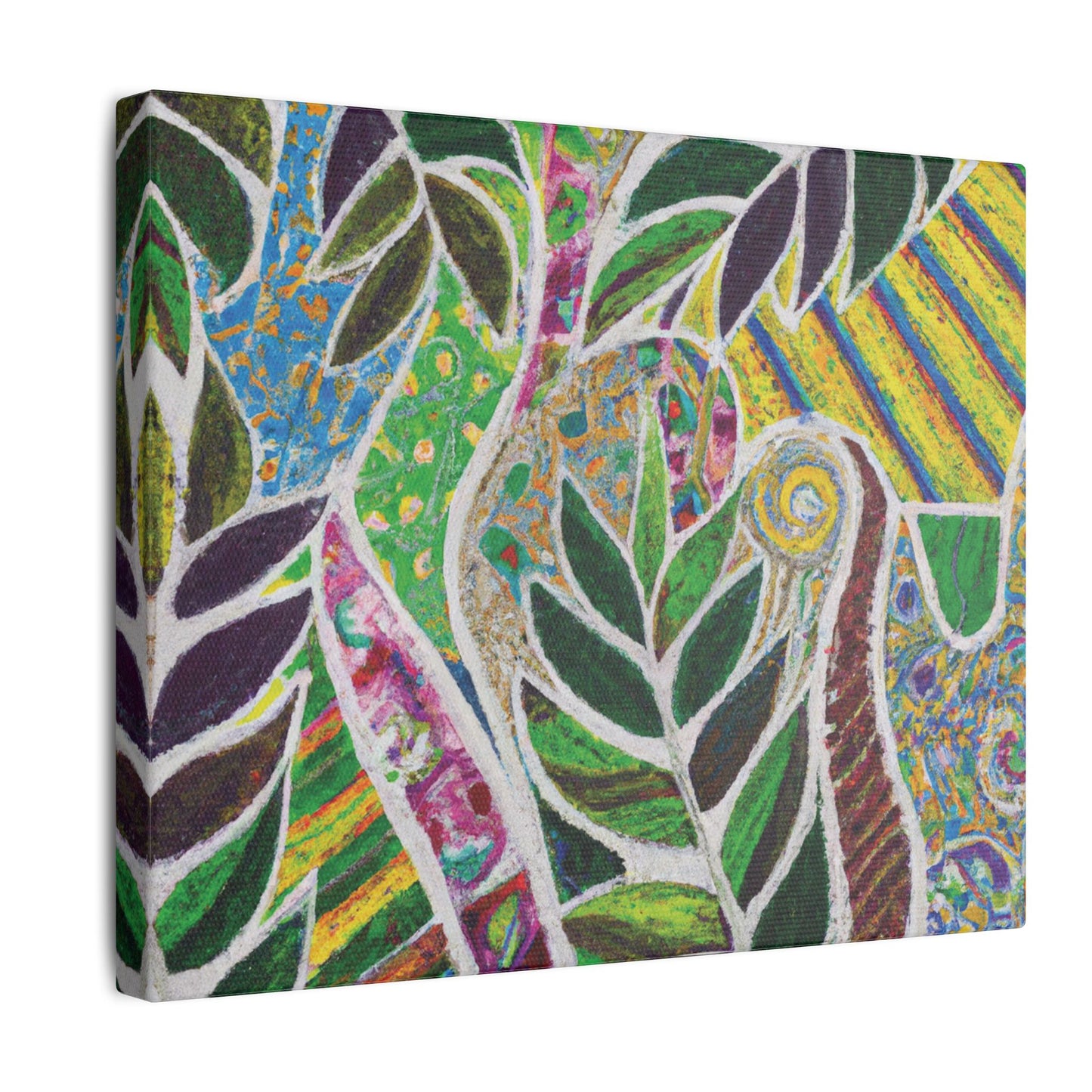 Tropical Canvas Artwork - Stretched Canvas Print, Many Sizes / Amazon Whimsy