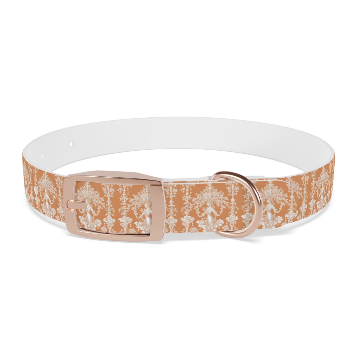 Dog Collar - Pearl Lady Toile, melon