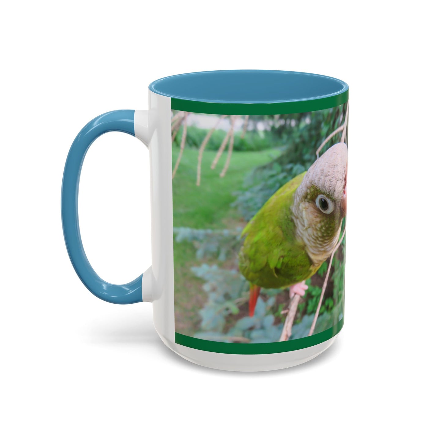 Parrot Accent Coffee Mug (11, 15oz), 8 Colors - Same Snarky Attitude, green