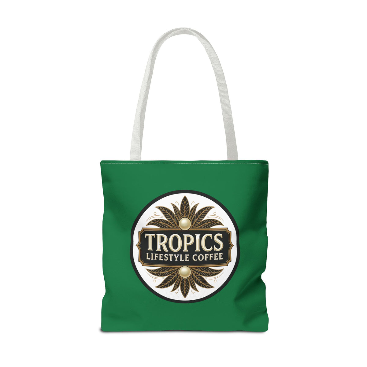 Tropics Lifestyle Coffee Tote Bag - 3 Sizes / Dark Green