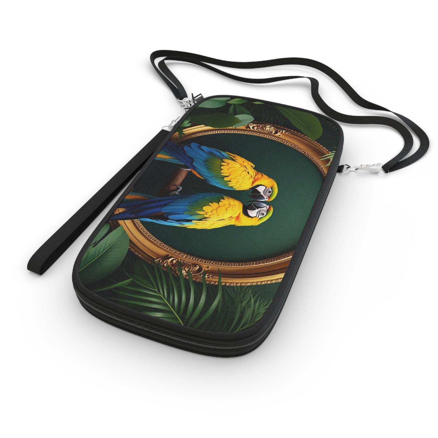 Passport Wallet – Perfect for Travelers & Adventurers / Framed Parrot Pair