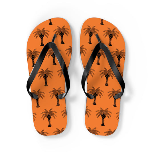 Flip Flops - Stylized Palm, crusta orange