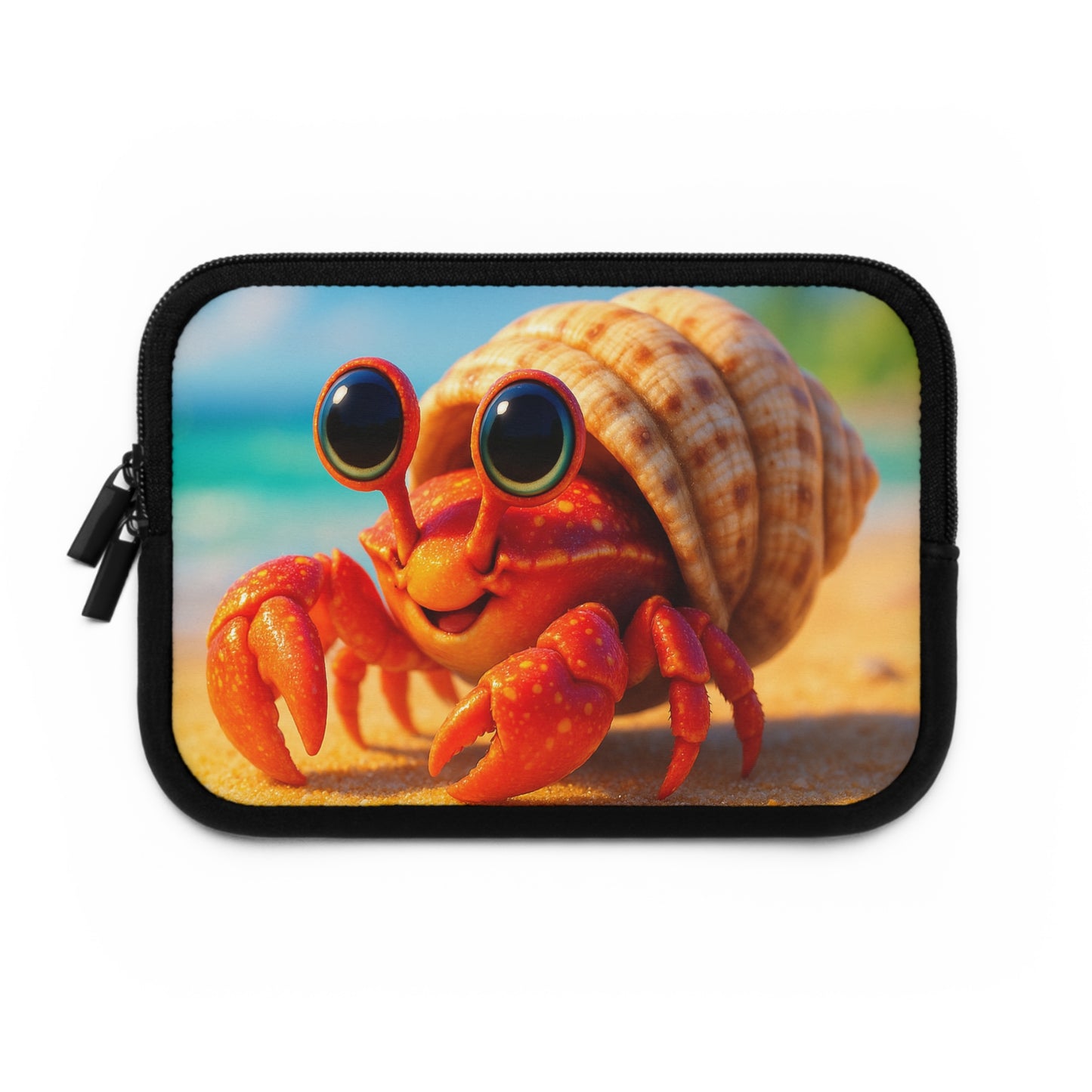 Tropical Laptop Sleeve, 5 Sizes - Perfect for Beach Lovers & Students / Baby Hermit Crab