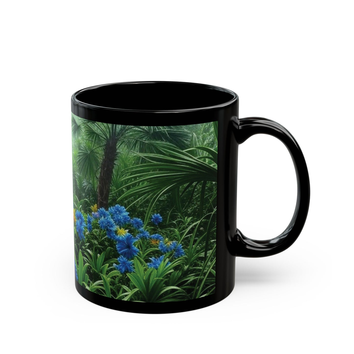 Black Coffee Mug - After a Rainforest Rain/Macro