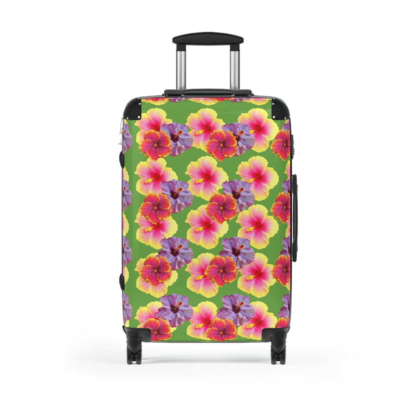 Colorful Tropical Suitcase - Stylish Travel Luggage for Adventurers / Three Colors Hibiscus Flowers