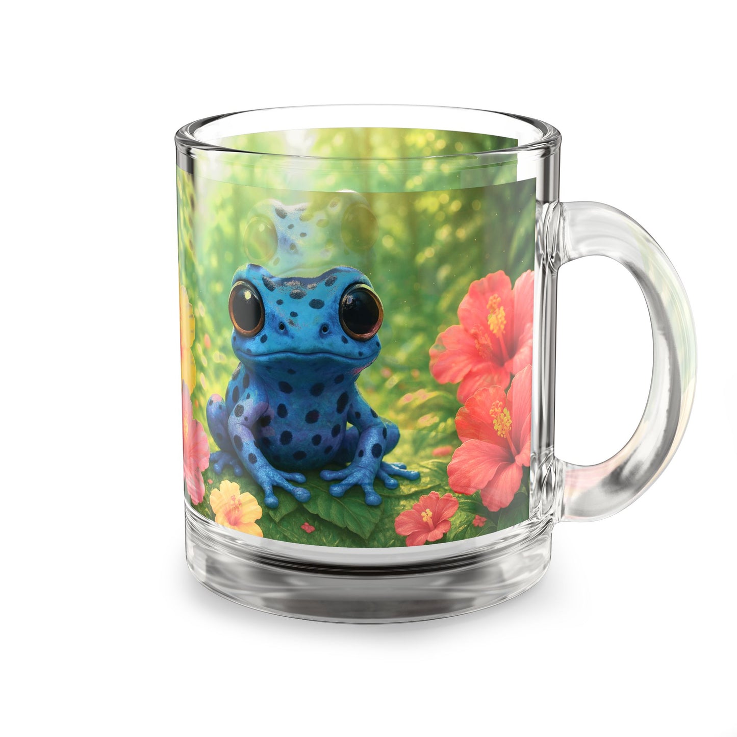 Baby Tree Frog Glass Mug - 10oz, Perfect for Rainforest Lovers
