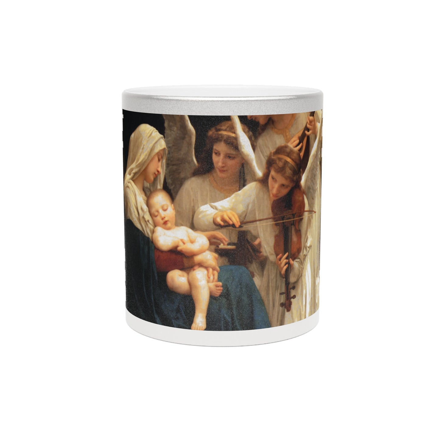 Religious Metallic Mug, Gold or Silver - MACRO "Tropical Glow Song of the Angels"