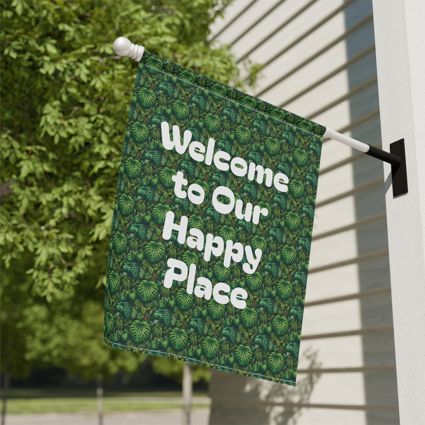 Tropical Garden Flag  - Perfect for Outdoor Decor / Welcome to Our Paradise