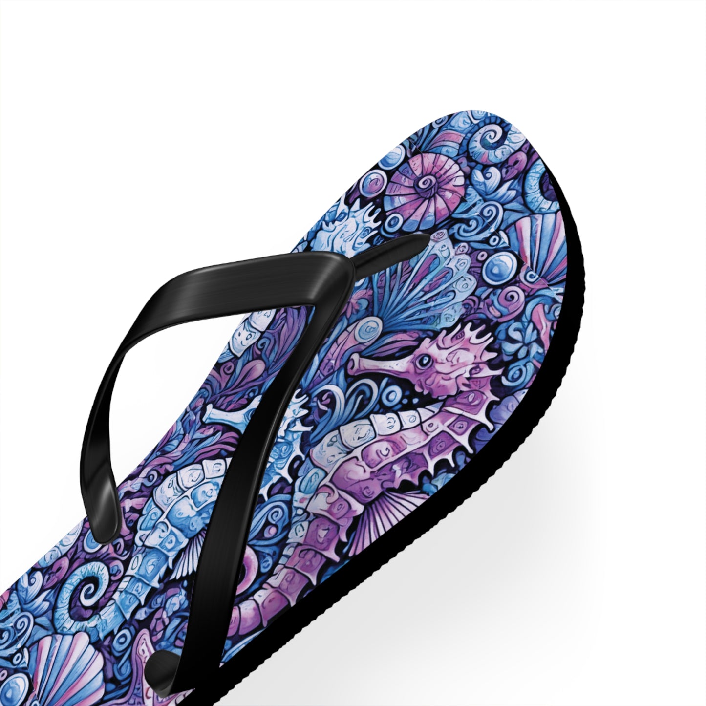 Flip Flops - Seahorses/Blue