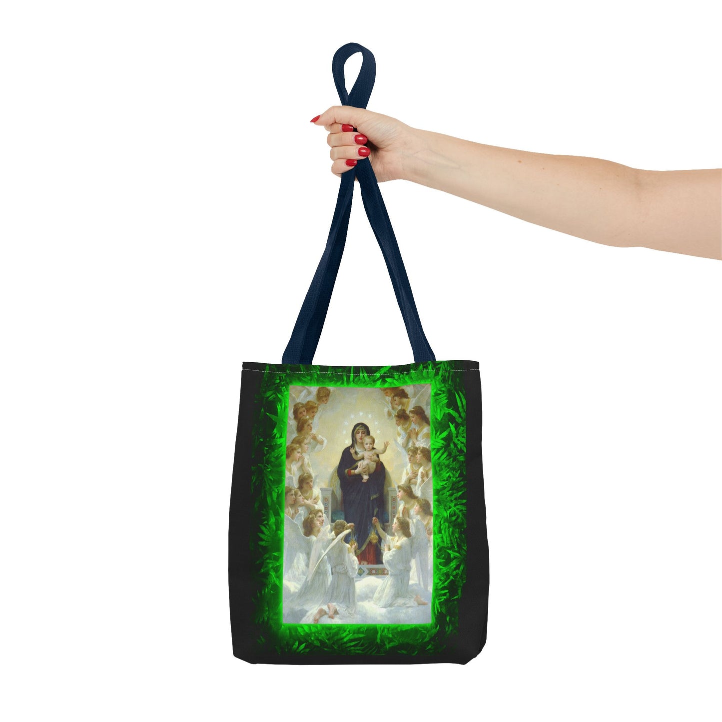 Religious Mary With the Angels Tropical Tote Bag - 3 Sizes