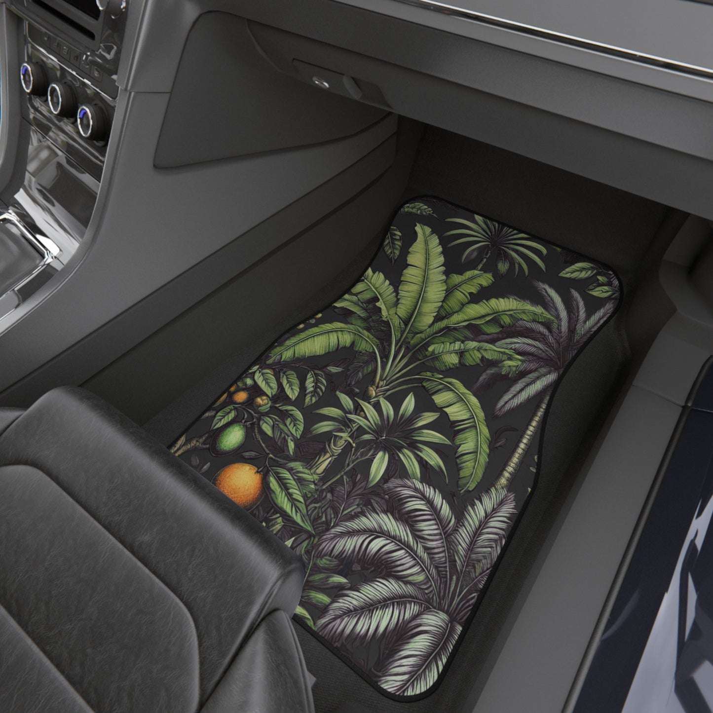 Tropical Fruit/Black, Car Floor Mats - SET of 2