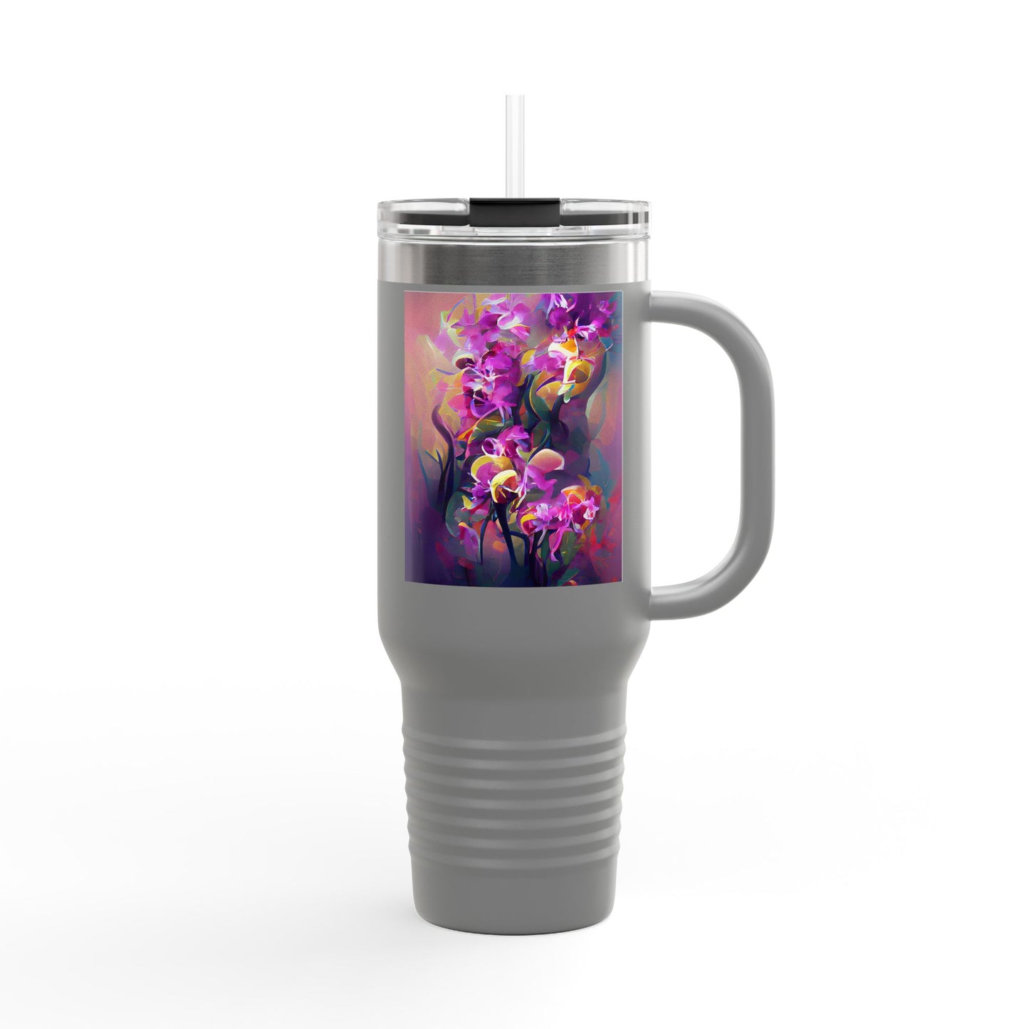 Fantasy Orchids nsulated Travel Mug - 40oz - Perfect for Outdoor Adventures