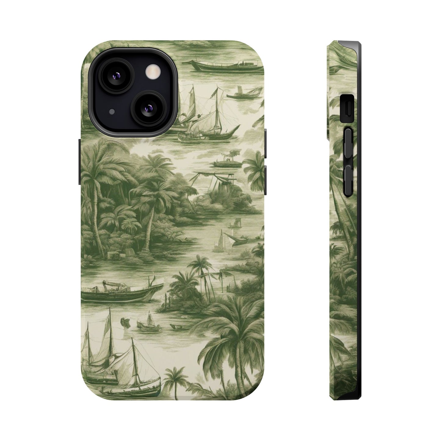 Magnetic Tough Cases, Tropical Toile #1, Green, Various Models