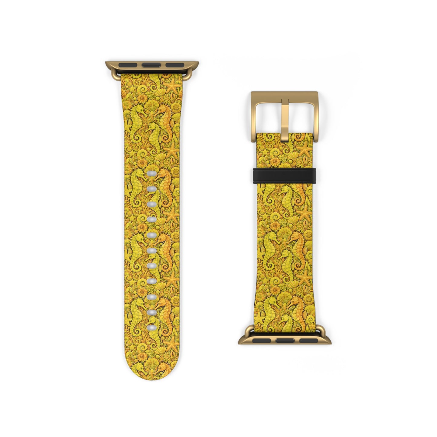 Apple Watch Band - Tropical Seahorse Trio, Yellow