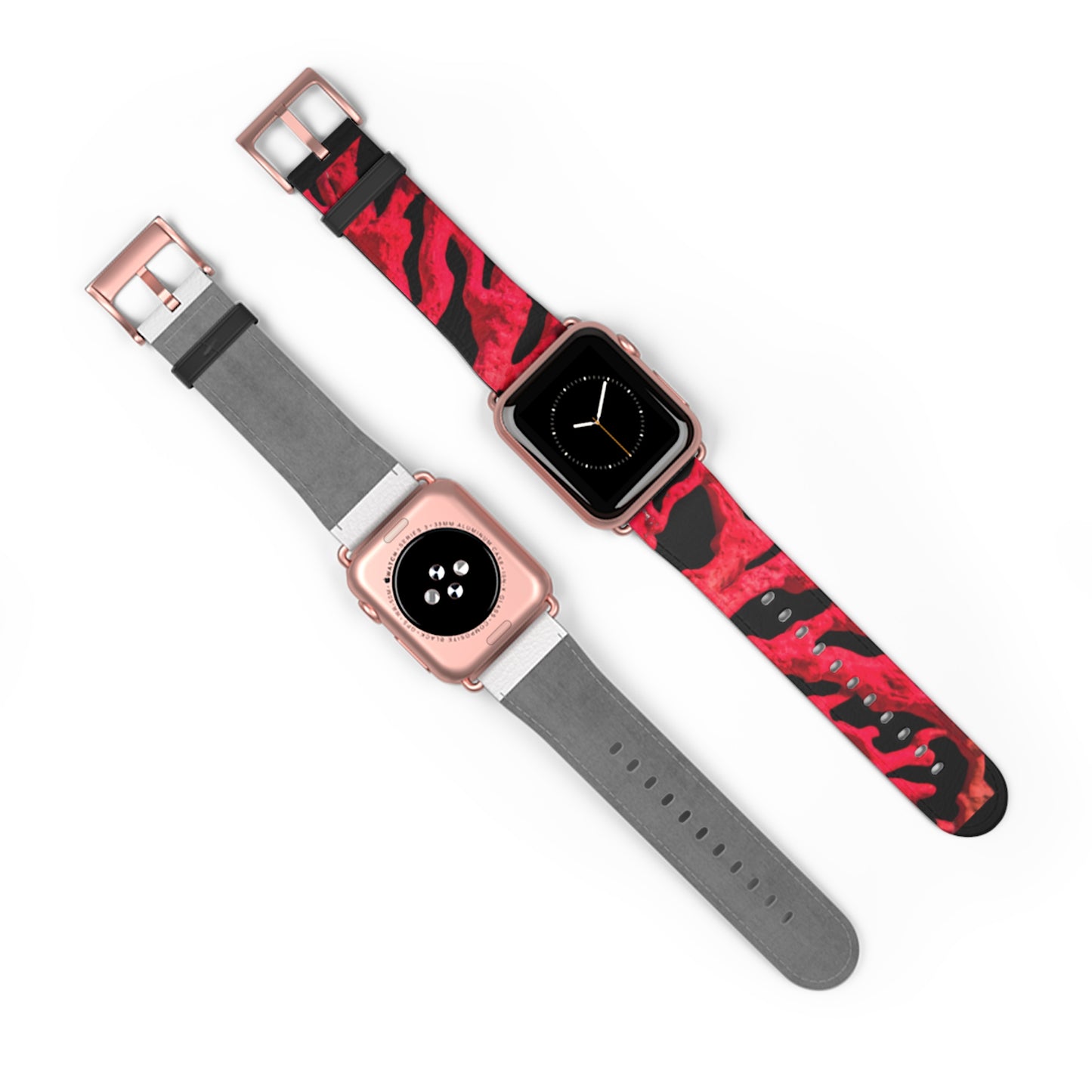 Apple Watch Band - Red Coral, black background