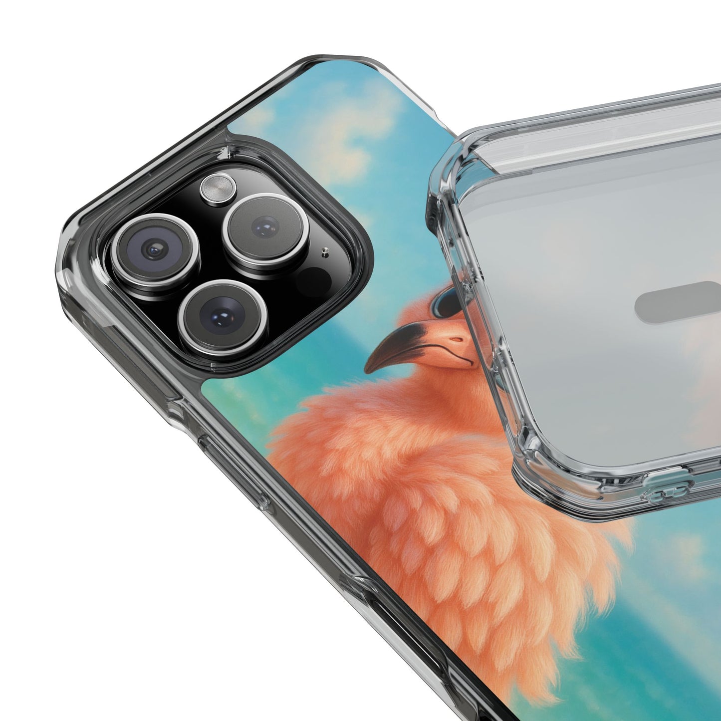 Baby Flamingo Magnetic Clear Phone Case, Many Models