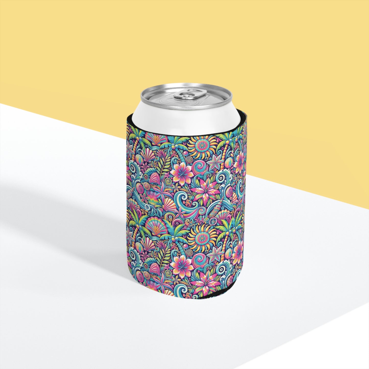 Happy Tropics/Repeat Can Cooler Sleeve - Perfect for Outdoor Picnics