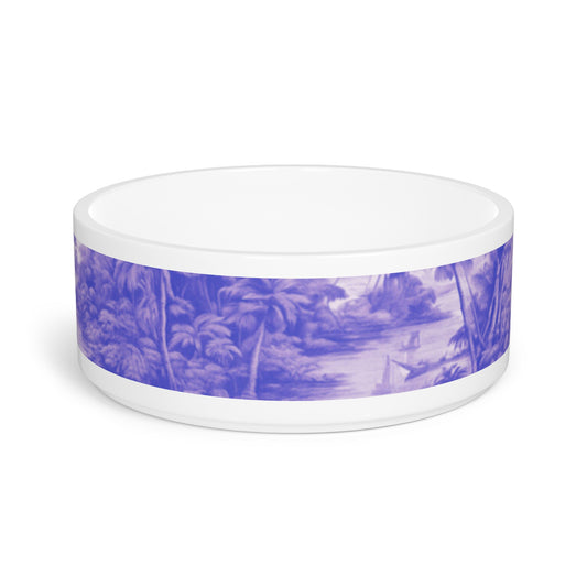Pet Bowl - Tropical Toile, Purple