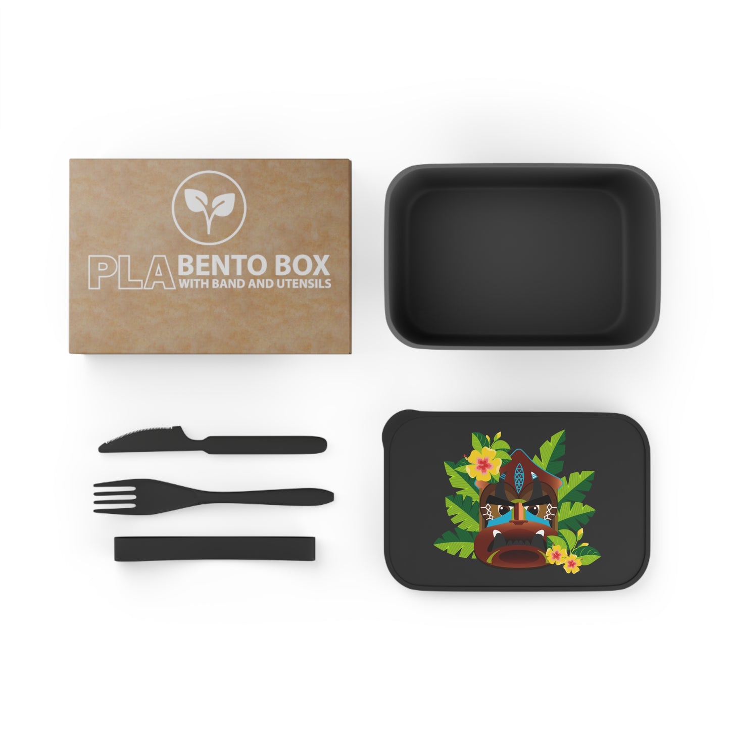 Bento Box with Utensils - Tiki Boss Kimo