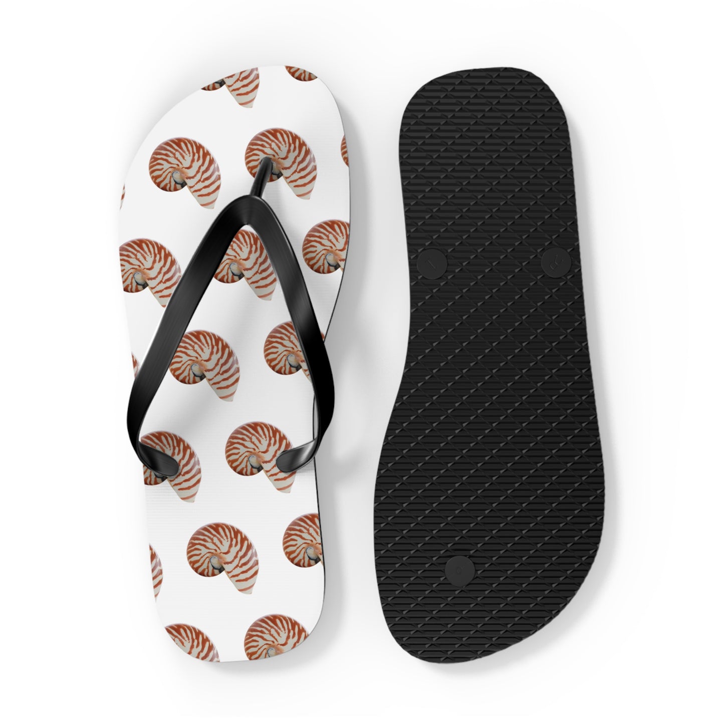 Flip Flops - Tiger Stripe Nautilus Shell