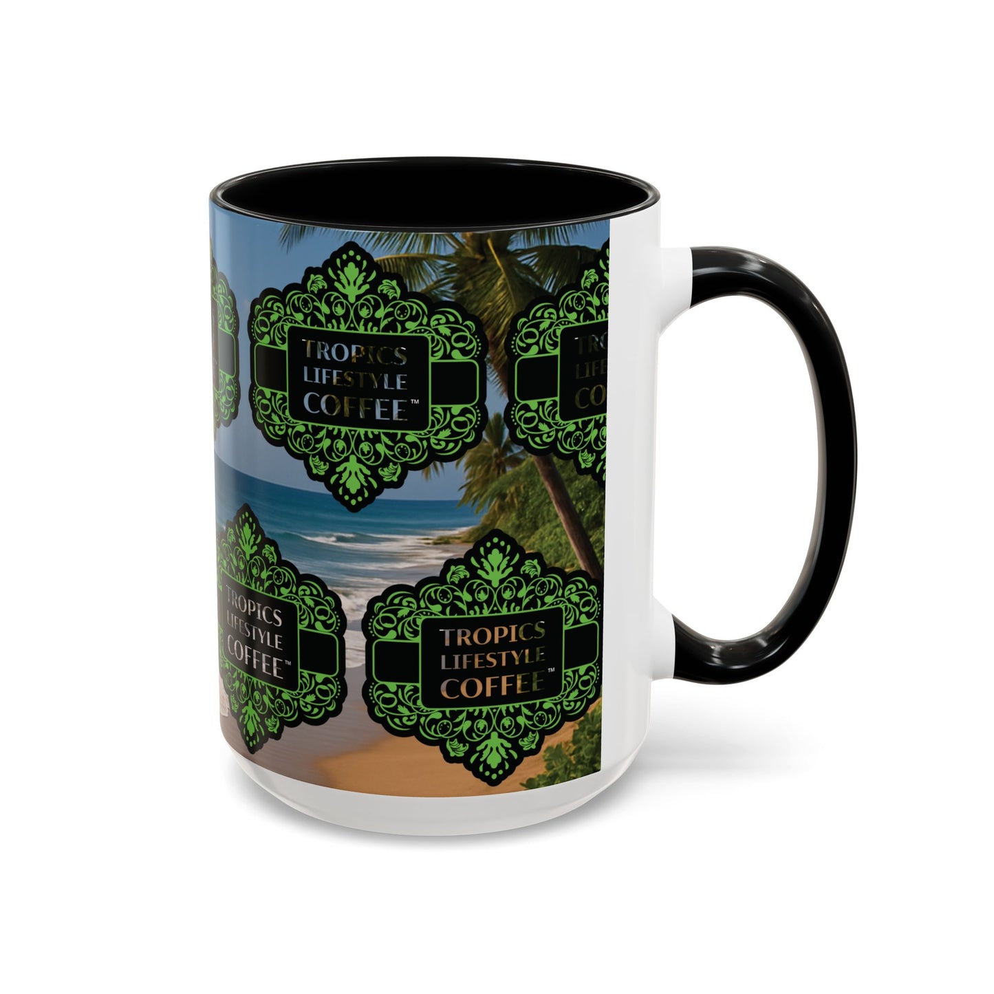 Accent Coffee Mug (11, 15oz), 8 Colors - Tropics Lifestyle Coffee, Meet You There