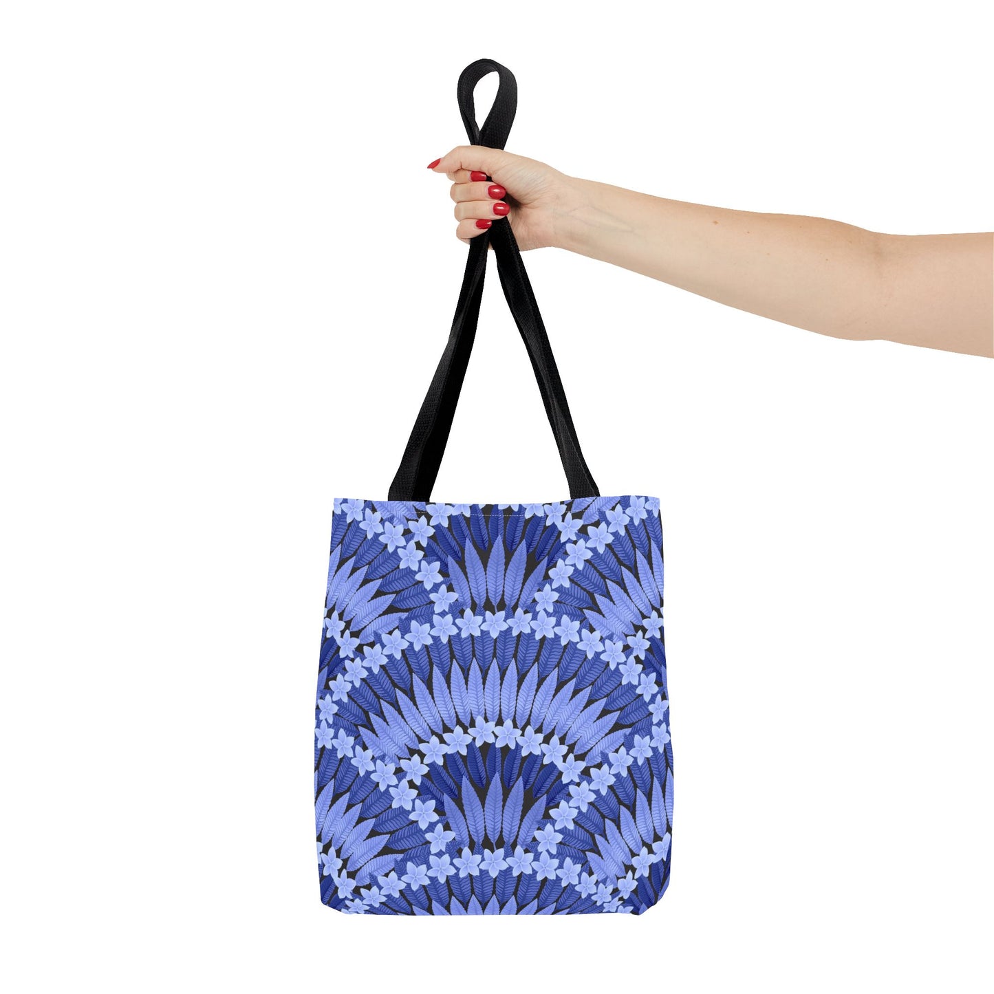 Plumeria and Palms Blue Tote Bag - 3 Sizes