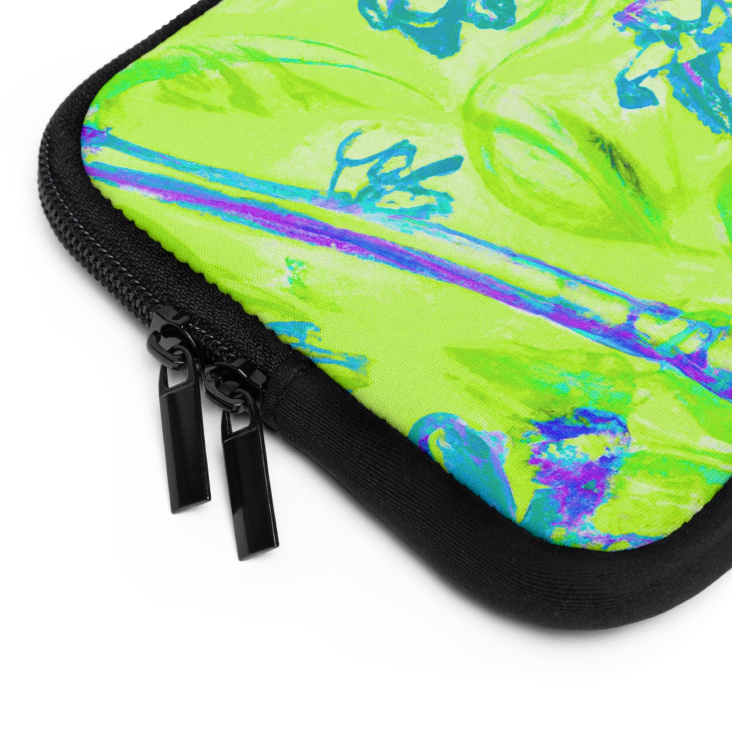 Tropical Laptop Sleeve, 5 Sizes - Perfect for Beach Lovers & Students / Tropical Doodles, Lime