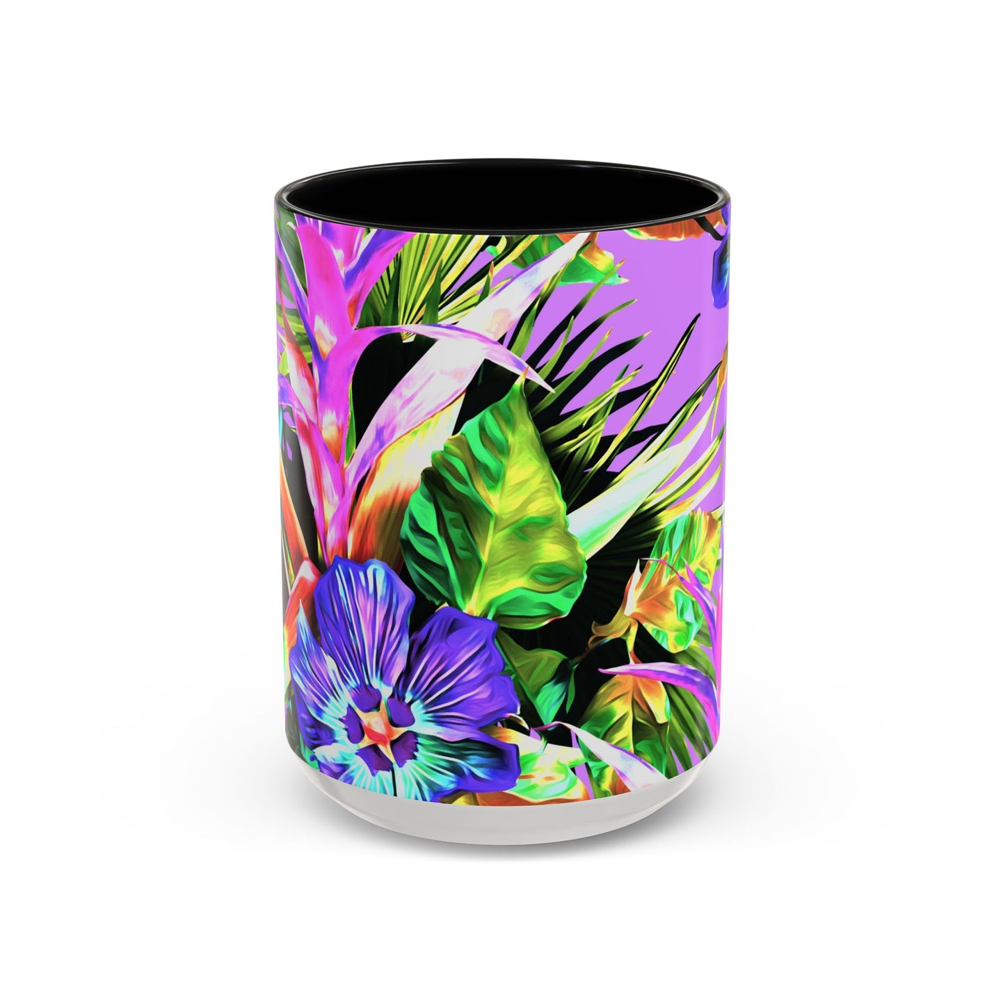 Accent Coffee Mug (11, 15oz), Plant Palooza, purple / Various Colors