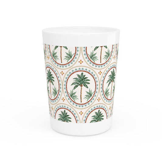 Ceramic Shot Glass - Mosaic Palm Tree