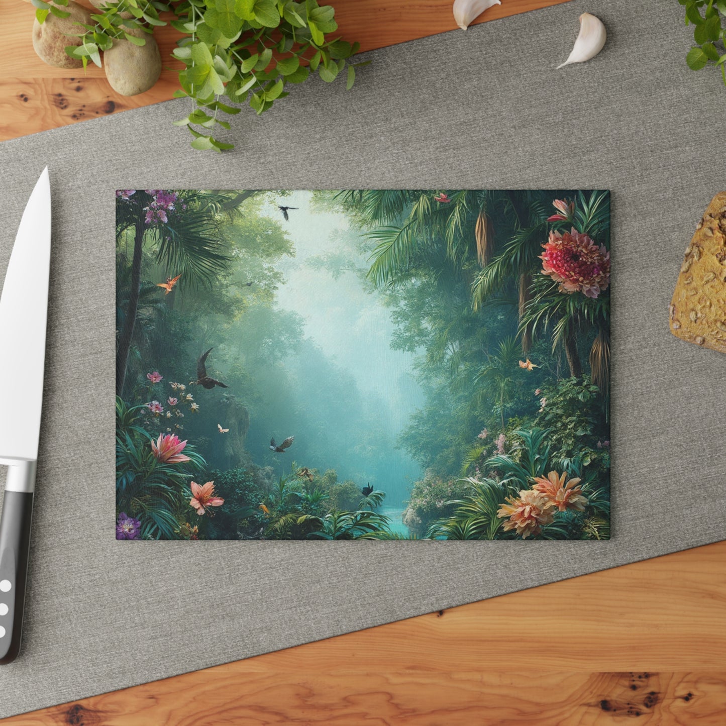 Glass Cutting Board, 2 sizes - Another Day in Paradise