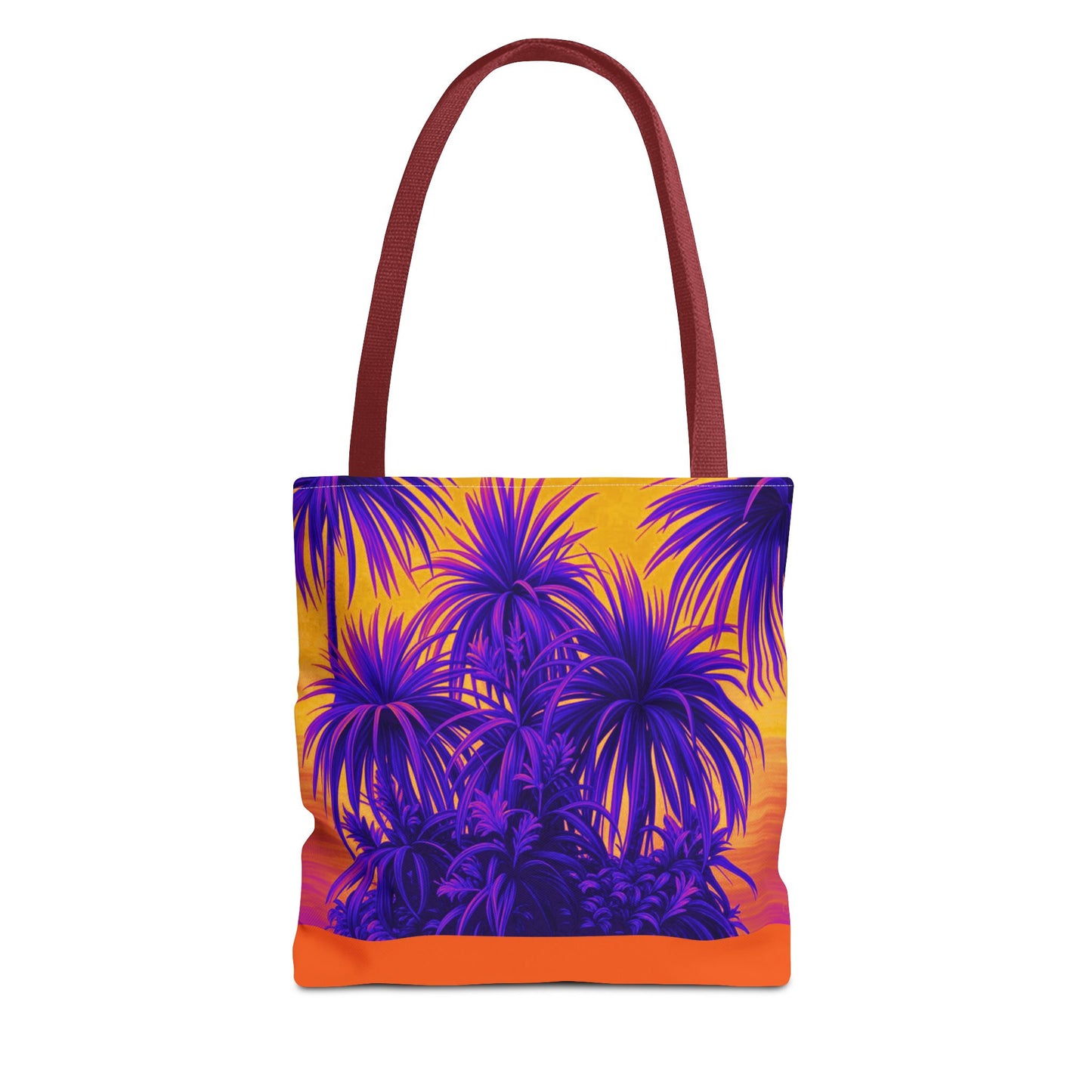 Tiny Palm Island Pop/Orange Tote Bag - 3 Sizes