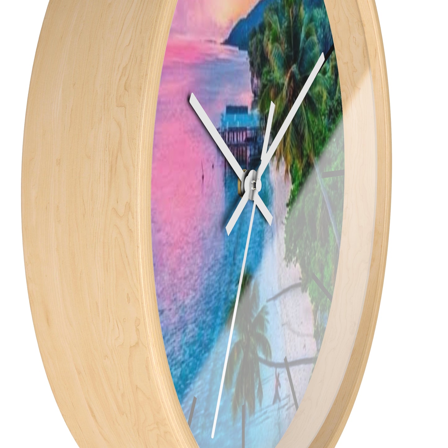 Wall Clock, Pink Island Time, Hands/Base Variants