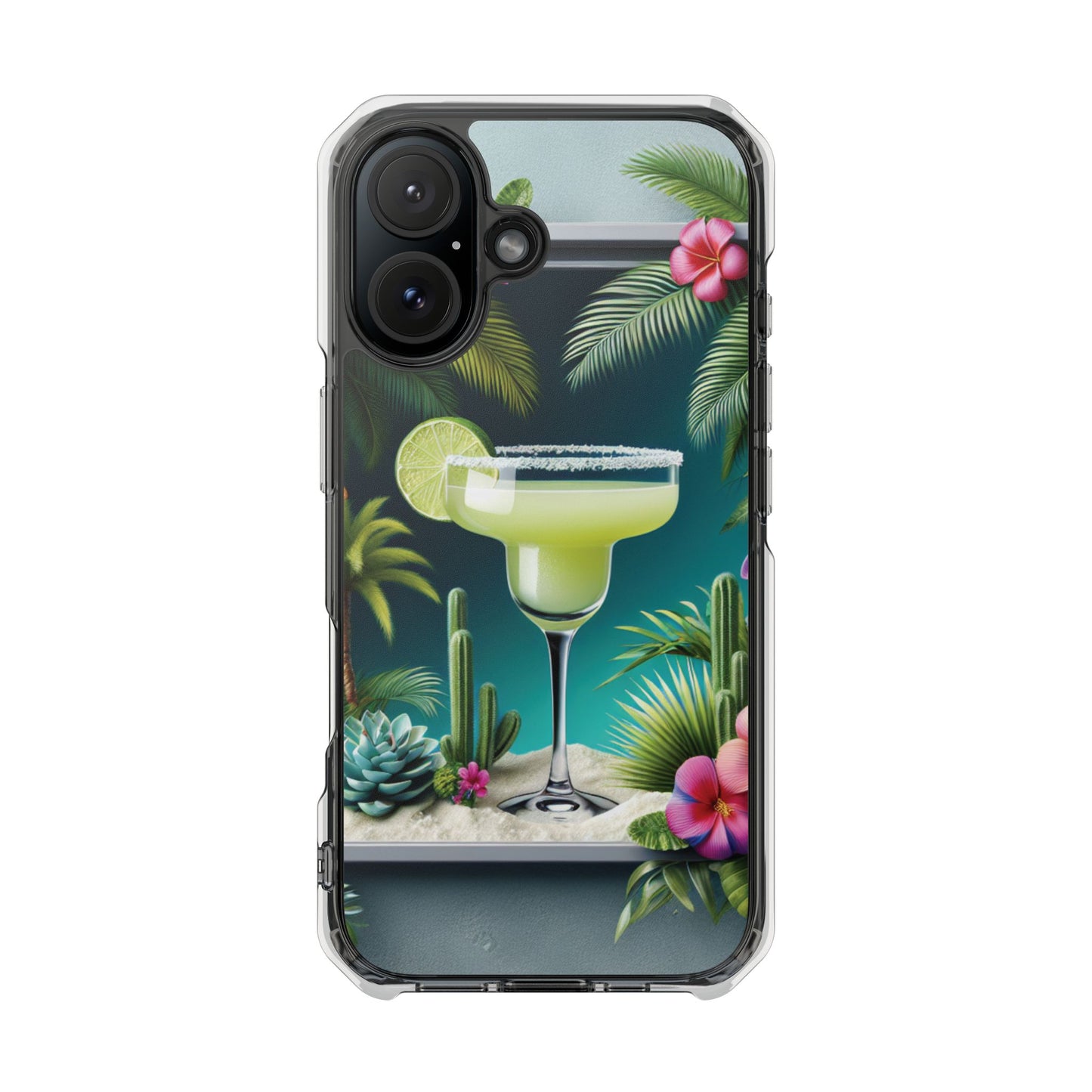 Tropical Margarita Magnetic Clear Phone Case, Many Models