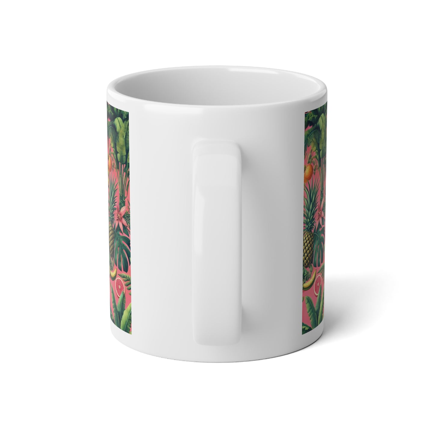 Jumbo Mug, 20oz, Monet Seashells | Palms & More Tropical Fruit, Coral