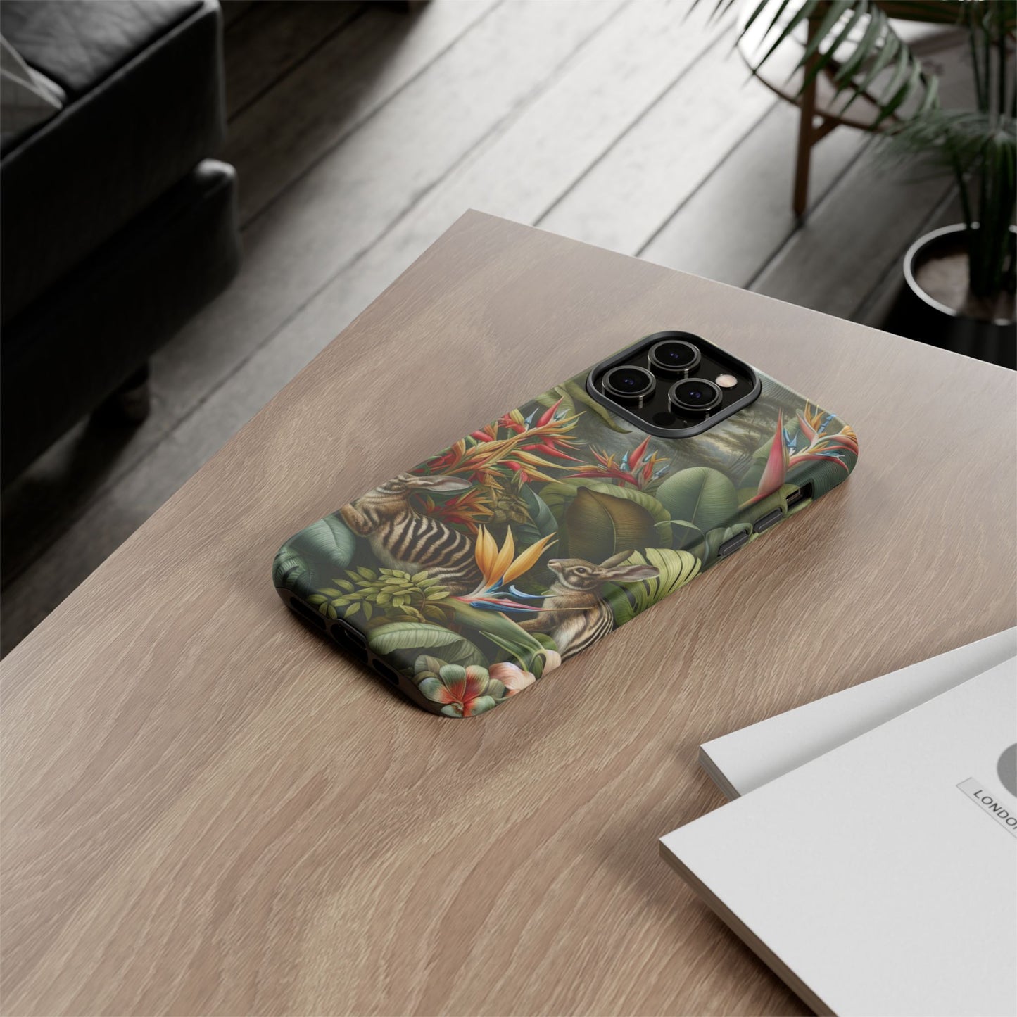 Rainforest Rabbit Outing Phone Case - Tough Cases with Summer Vibe