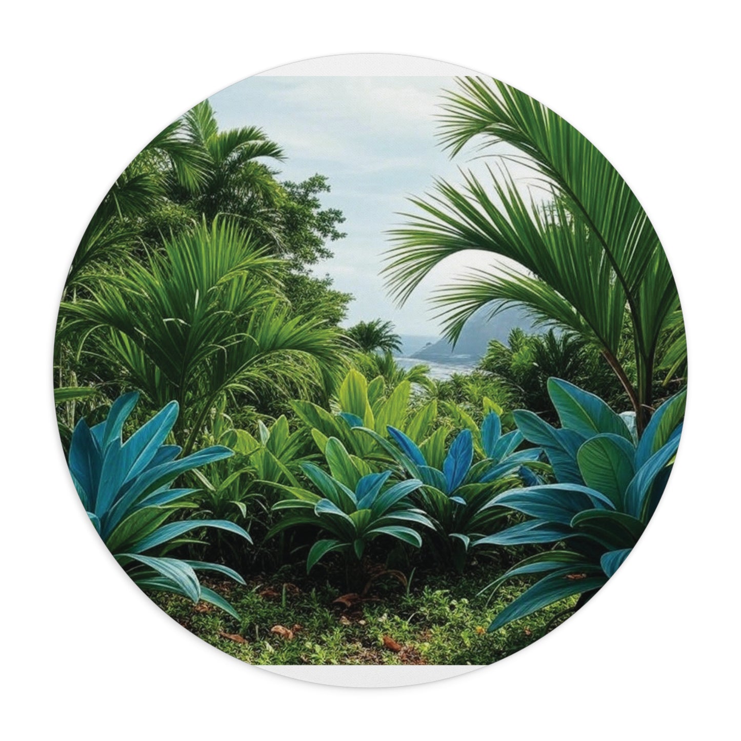 Rainforest Mouse Pad, 2 Shapes - Fun Vibes for Home Office & Gamer / Scenic Overlook