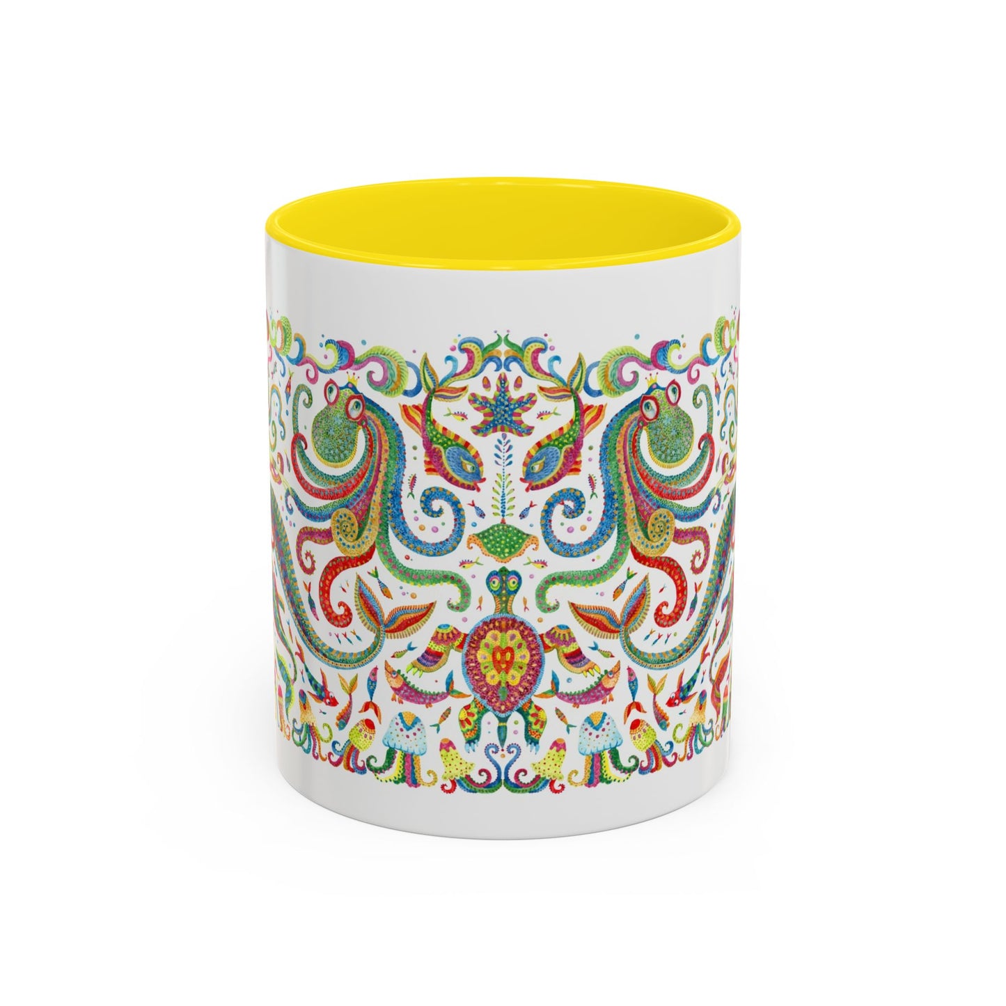 Accent Coffee Mug | Tropical-Inspired Drinkware / Colorful Mermaid Kingdom