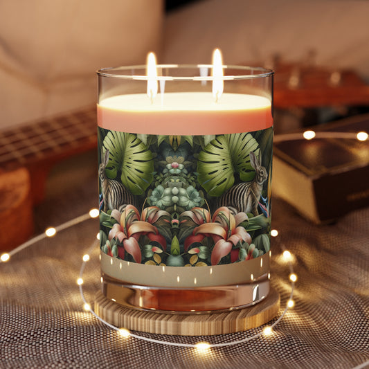 Rainforest Rabbit Outing Scented Candle - 11oz Full Glass, Tropical Decor