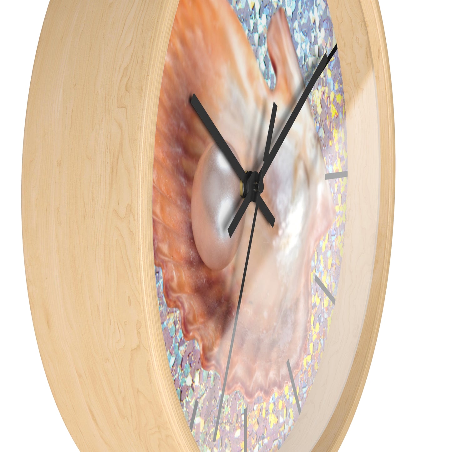 Wall Clock, Disco Peach Pearl Oyster, Hands/Base Variants