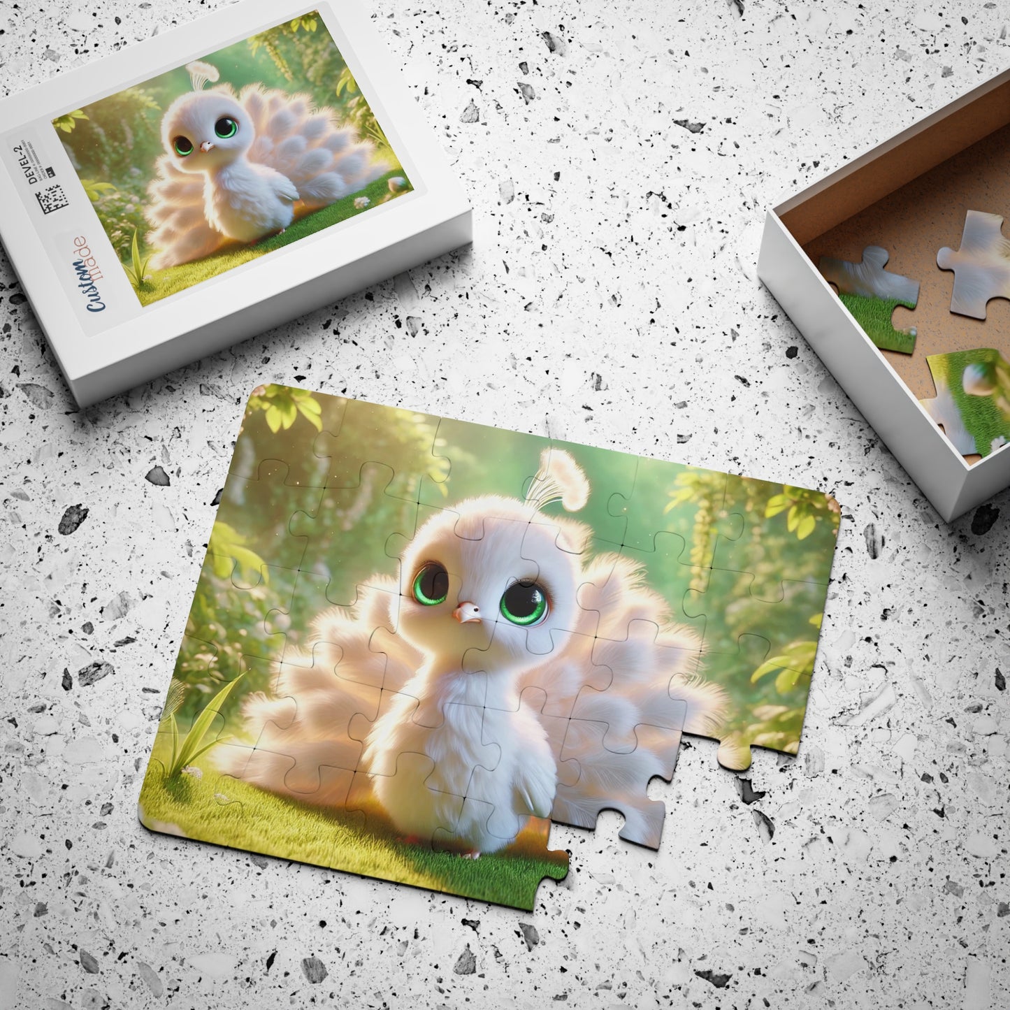 Tropical Paradise Kids' Puzzle - 30-Piece Puzzle for Fun and Learning / Baby White Peacock