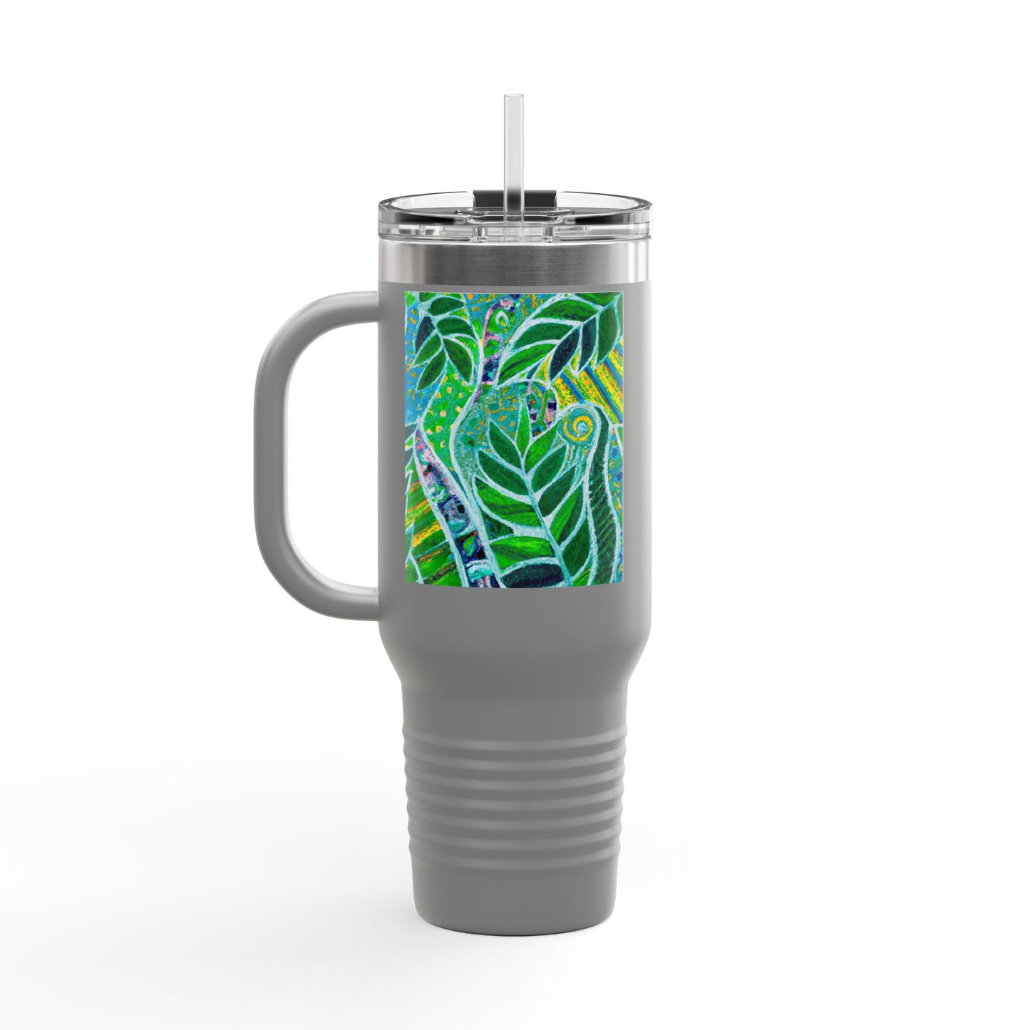 Amazon Whimsy/Green Insulated Travel Mug - 40oz - Perfect for Outdoor Adventures