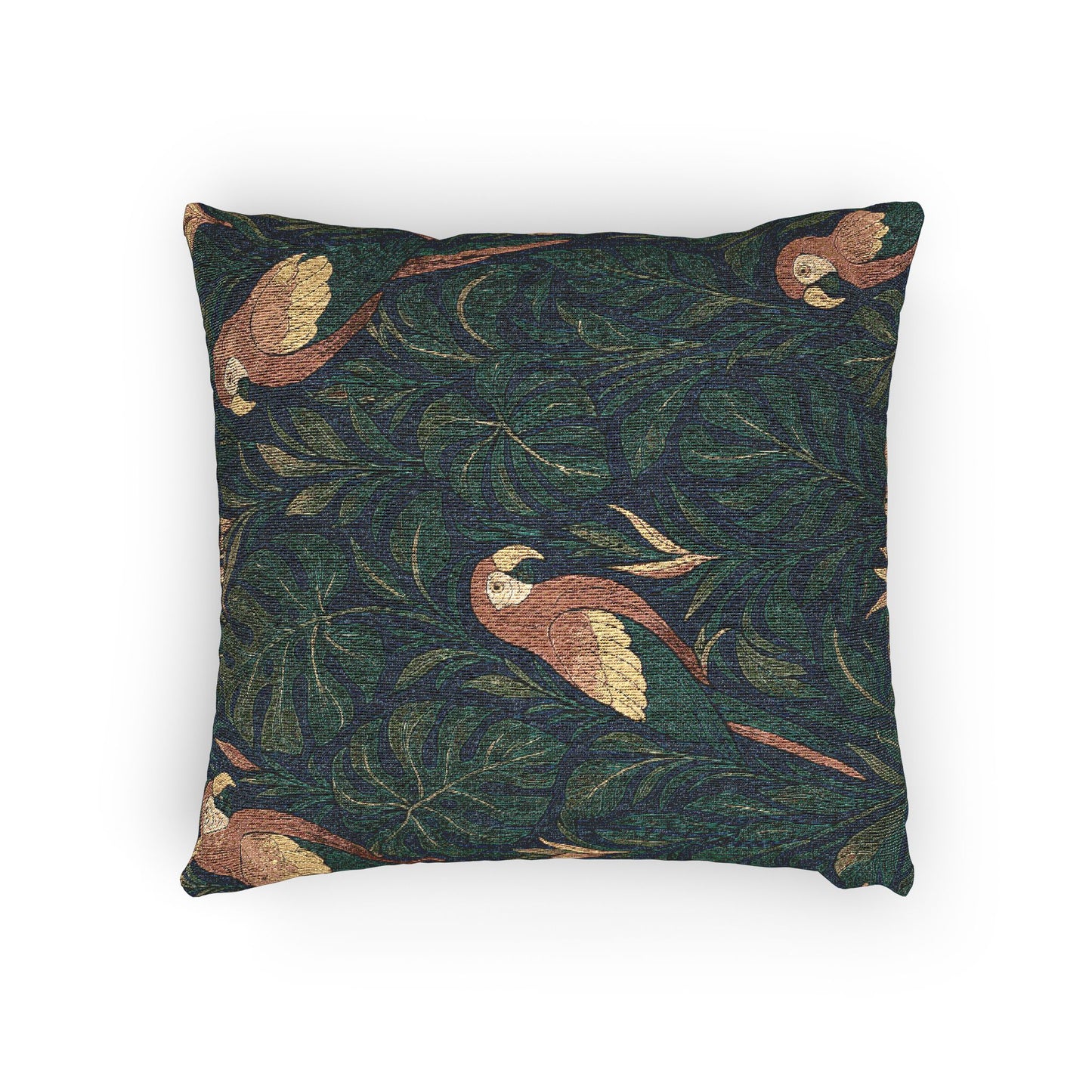 Woven Pillow, 17"W x 18"L - Parrot Family