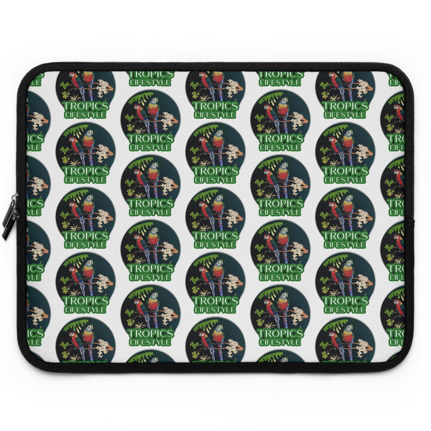 Tropical Laptop Sleeve, 5 Sizes - Perfect for Beach Lovers & Students / Two Brazilian Parrots