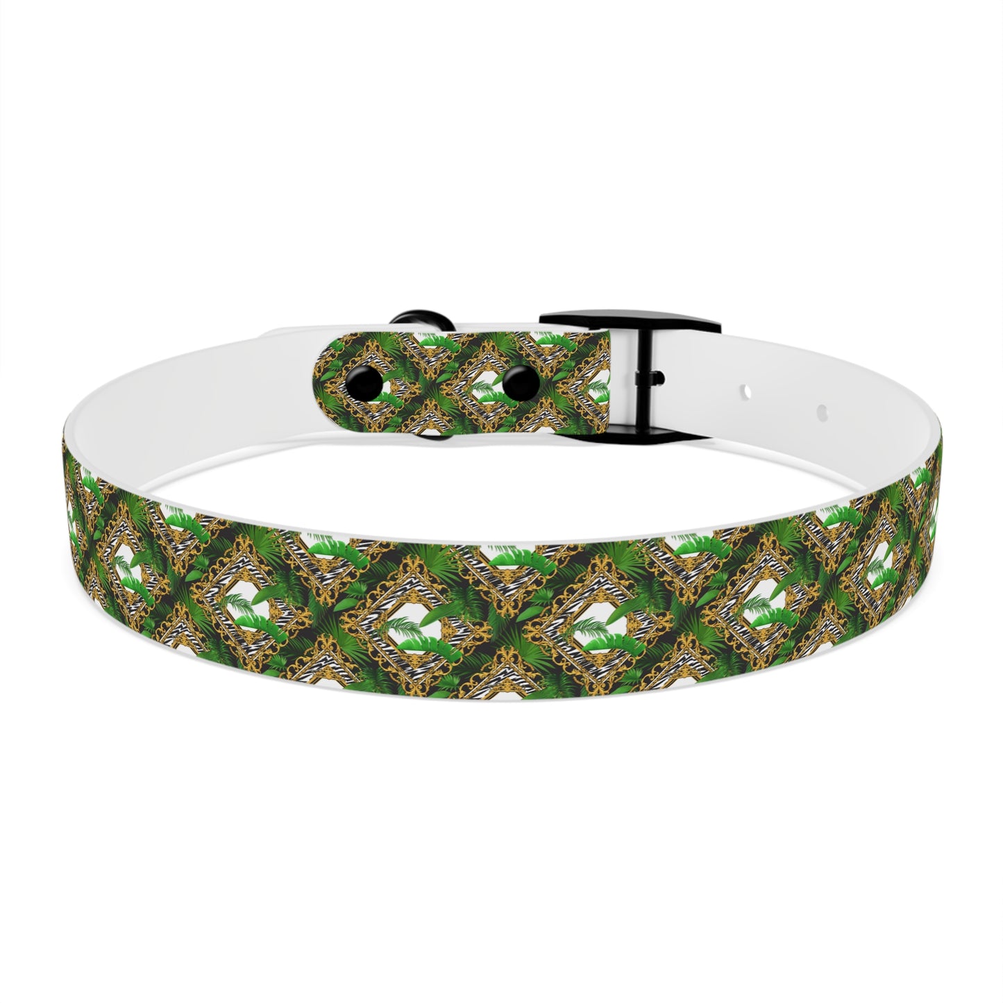 Dog Collar - Jungle Luxe White